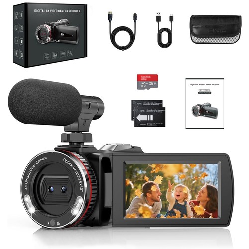 Videocamera 48mp camcorder - videocamera, 4k